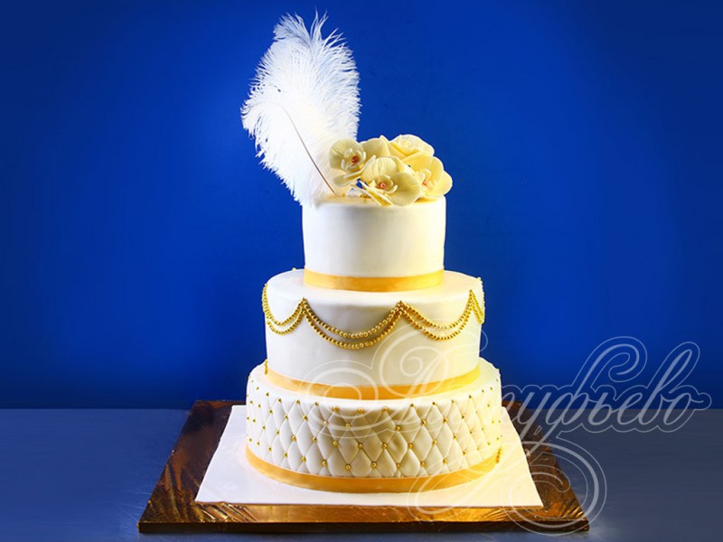 Свадебный торт «Нежные цветы»