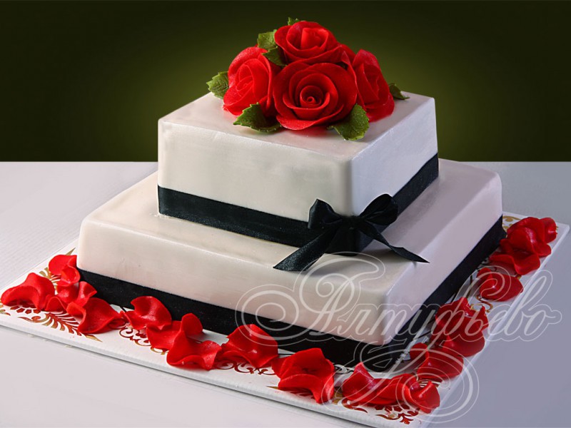 Свадебный торт «Игра контрастов»