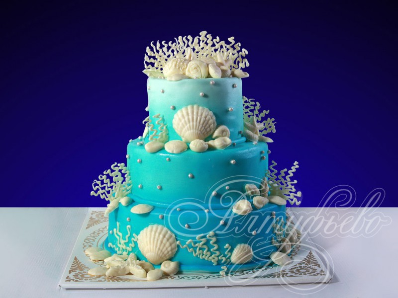 Свадебный торт «Морские дары»