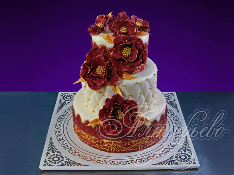 Свадебный торт «Прелестные соцветия»
