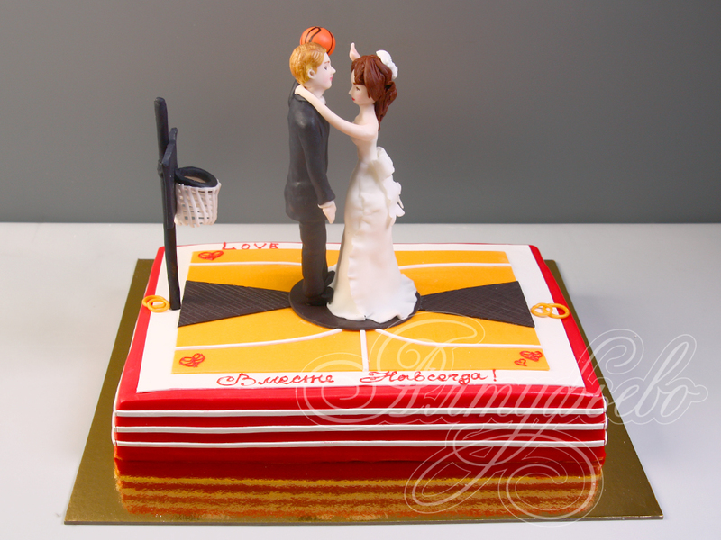 Торт «Свадебный баскетбол»